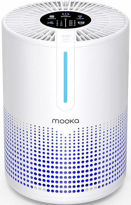 Air Purifiers for Bedroom Home 430 Sq.Ft, MOOKA H13 HEPA Filter Small Portable Air Purifier with ... | Amazon (US)