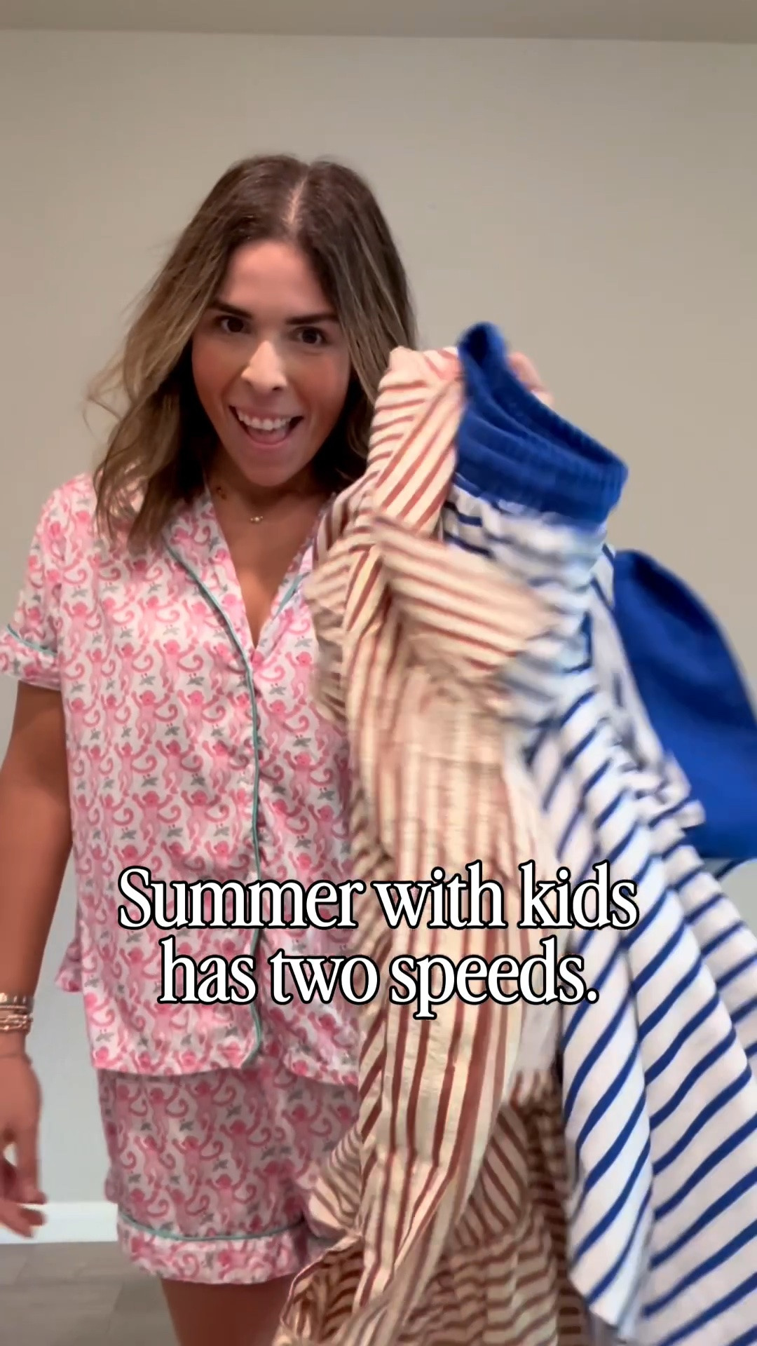 Two outfits, two speeds of summer 🤍 The blue set is my park-day uniform (that MAMA hat says the rest), the tan shirt dress is for when I actually need to look put-together. Both a medium, both zero effort.

#LTKootd #LTKActive #LTKMidsize