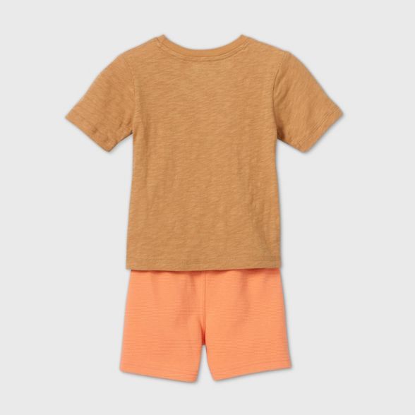Toddler Boys' 2pc Surf Sun Fun T-Shirt and Shorts - art class™ Tan | Target
