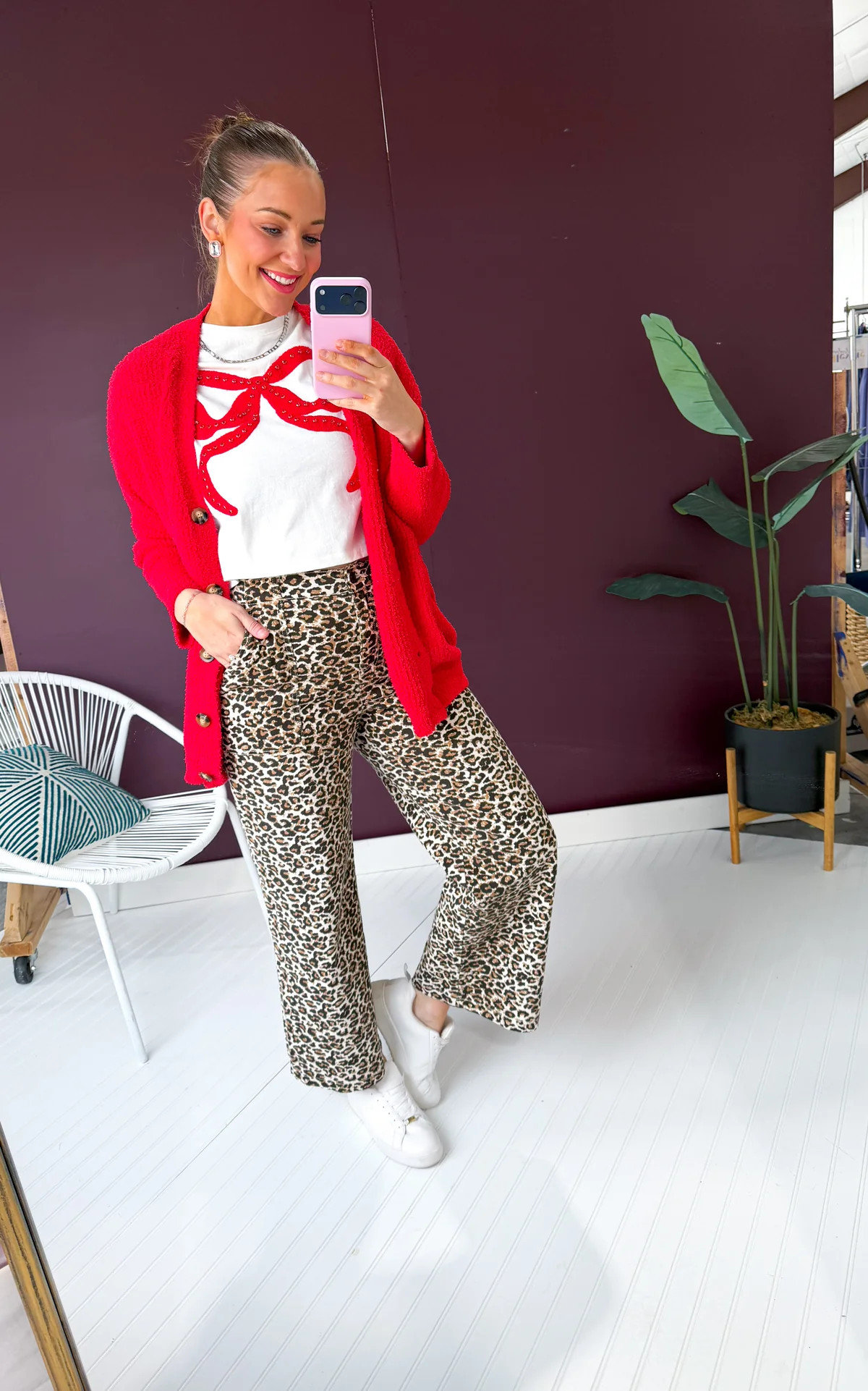 Rowen Leopard Print Pants - Dark Brown + Espresso + Beige | MyEllement Boutique