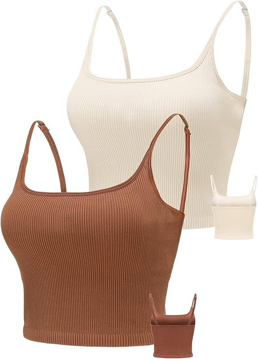 KIKIWING Women's Seamless Sports Bra Workout Crop Top Tank Tops for Women Long Lined Sports Bra R... | Amazon (US)