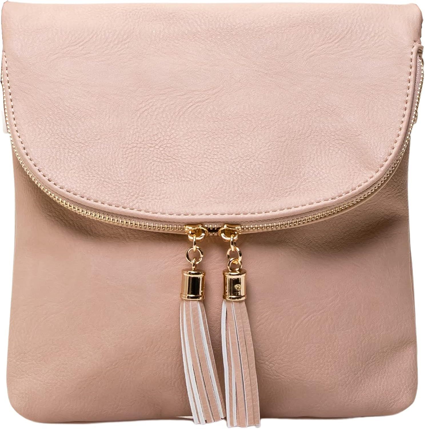 Solene Women's Envelop Clutch Crossbody Bag With Tassels Accent | Amazon (US)