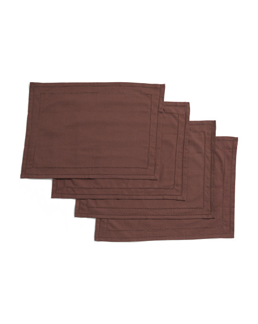 Set Of 4 Placemats With Double Stitching | TJ Maxx