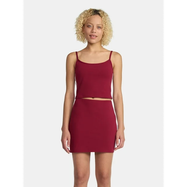 No Boundaries Side Stripe Cami and Skirt Set, 2-Piece, Women's - Walmart.com | Walmart (US)