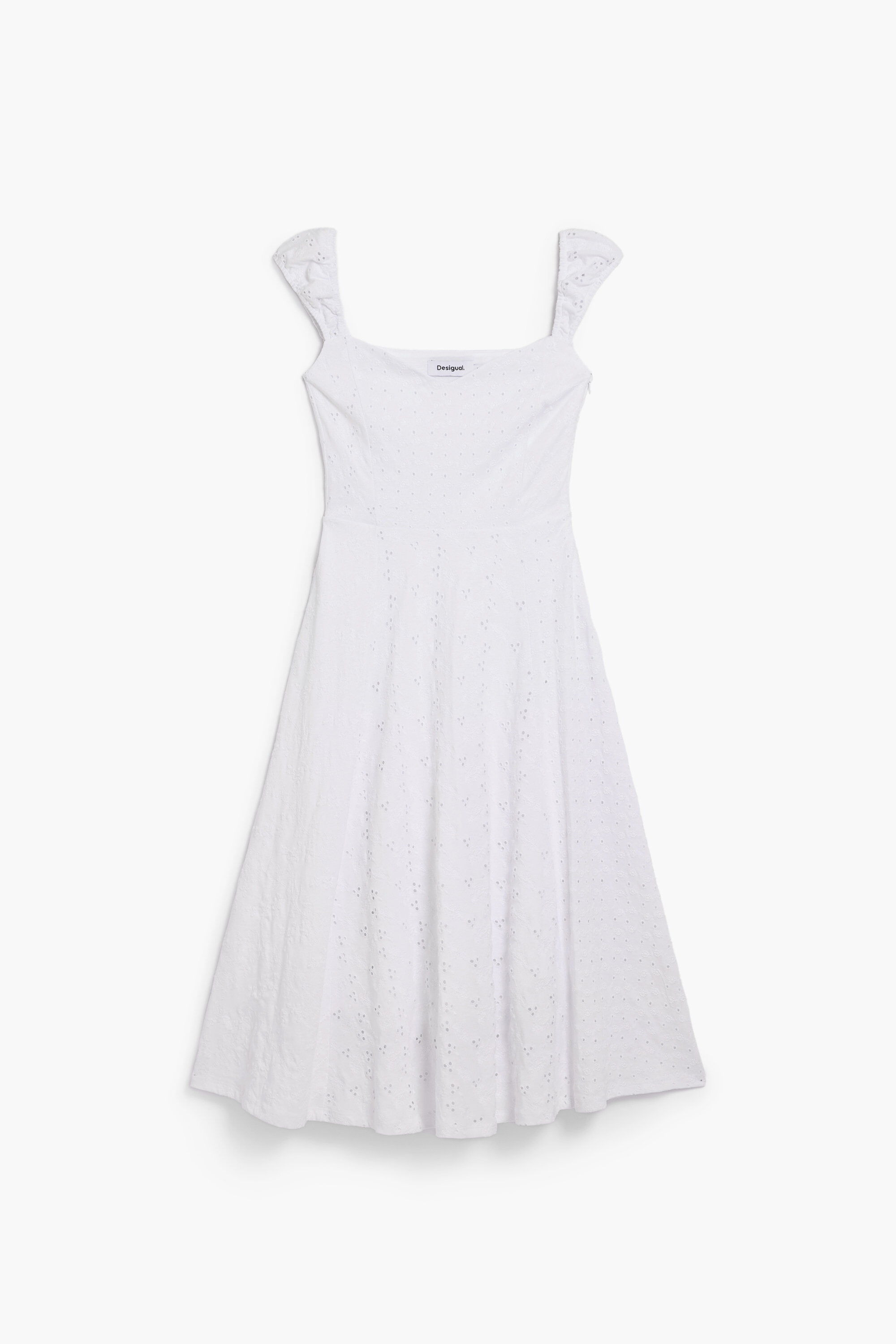 Embroidered midi dress | Desigual USA,CA