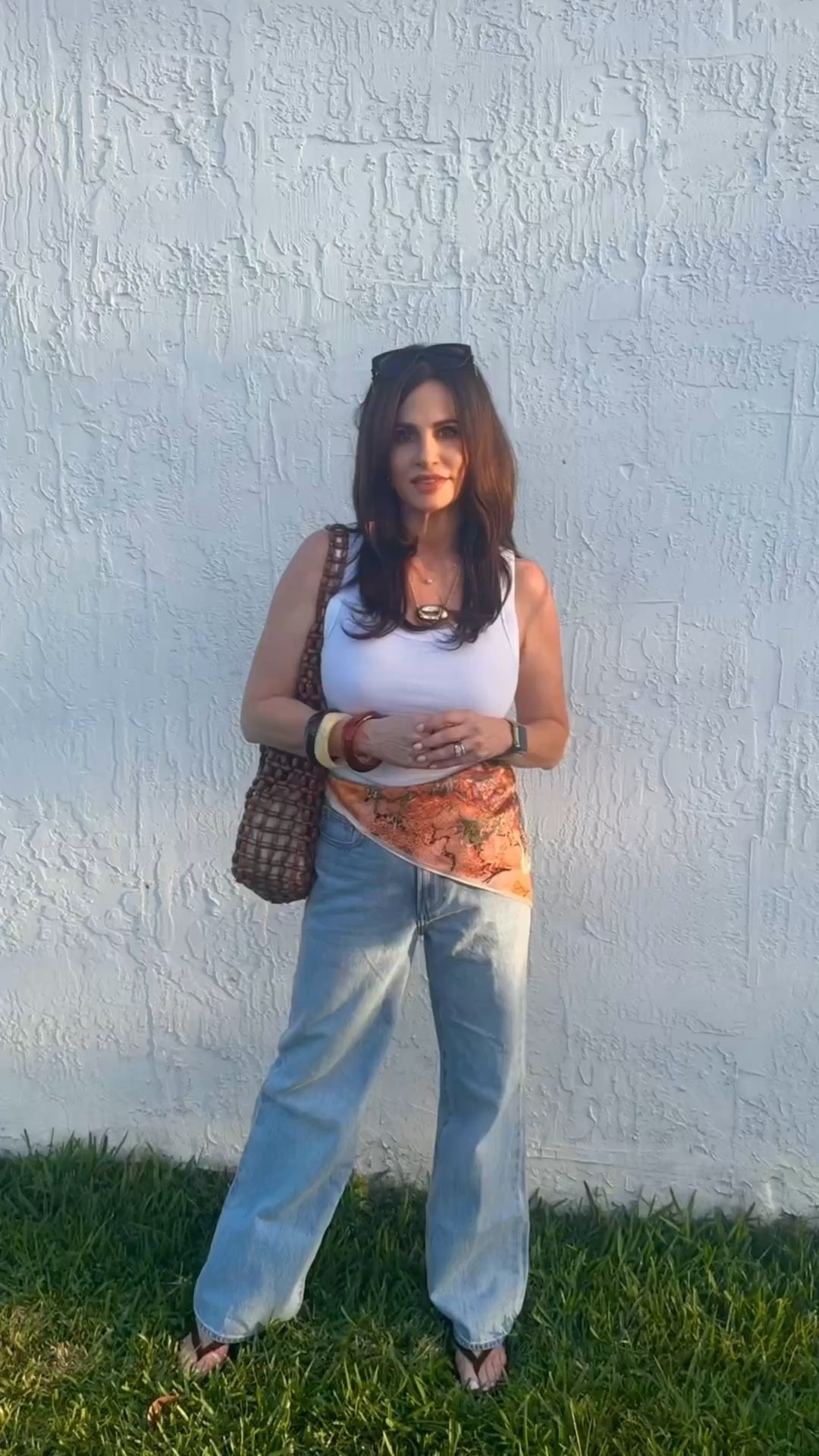 I was so surprised but I fell in love either way this look ! Perfect fit summer. 
Jeans I should have sized down. They are big on me but nothing a little alteration can’t fix . Tank med . 
#howtostyleascarf #casualsummerstyle #denimste

#LTKootd #LTKPetite #LTKOver40

#LTKOver40 #LTKSaleAlert #LTKSeasonal