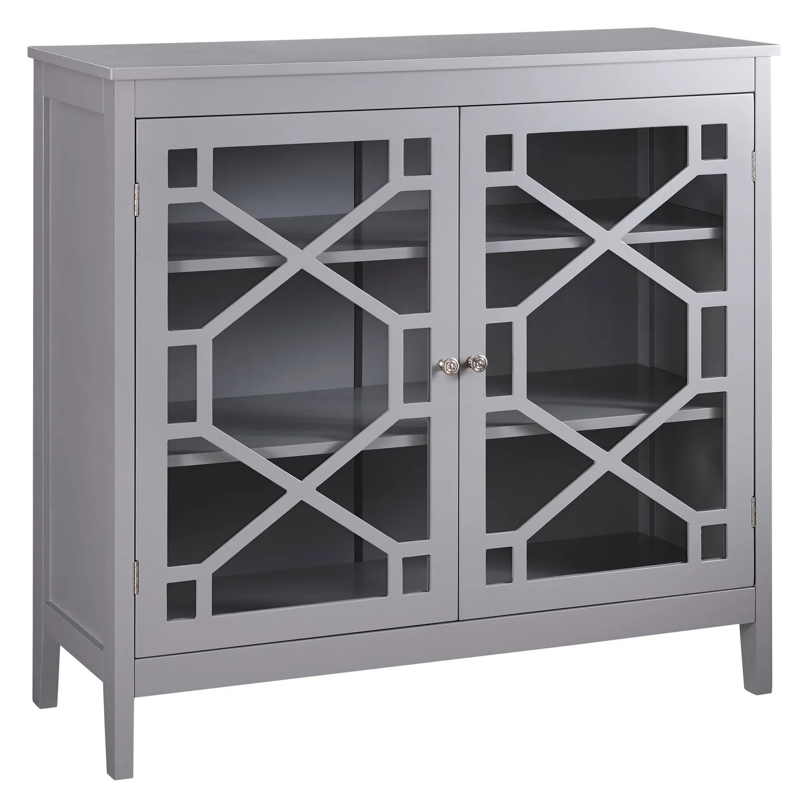 Linon Home Fetti Large Accent Cabinet, Gray | Walmart (US)