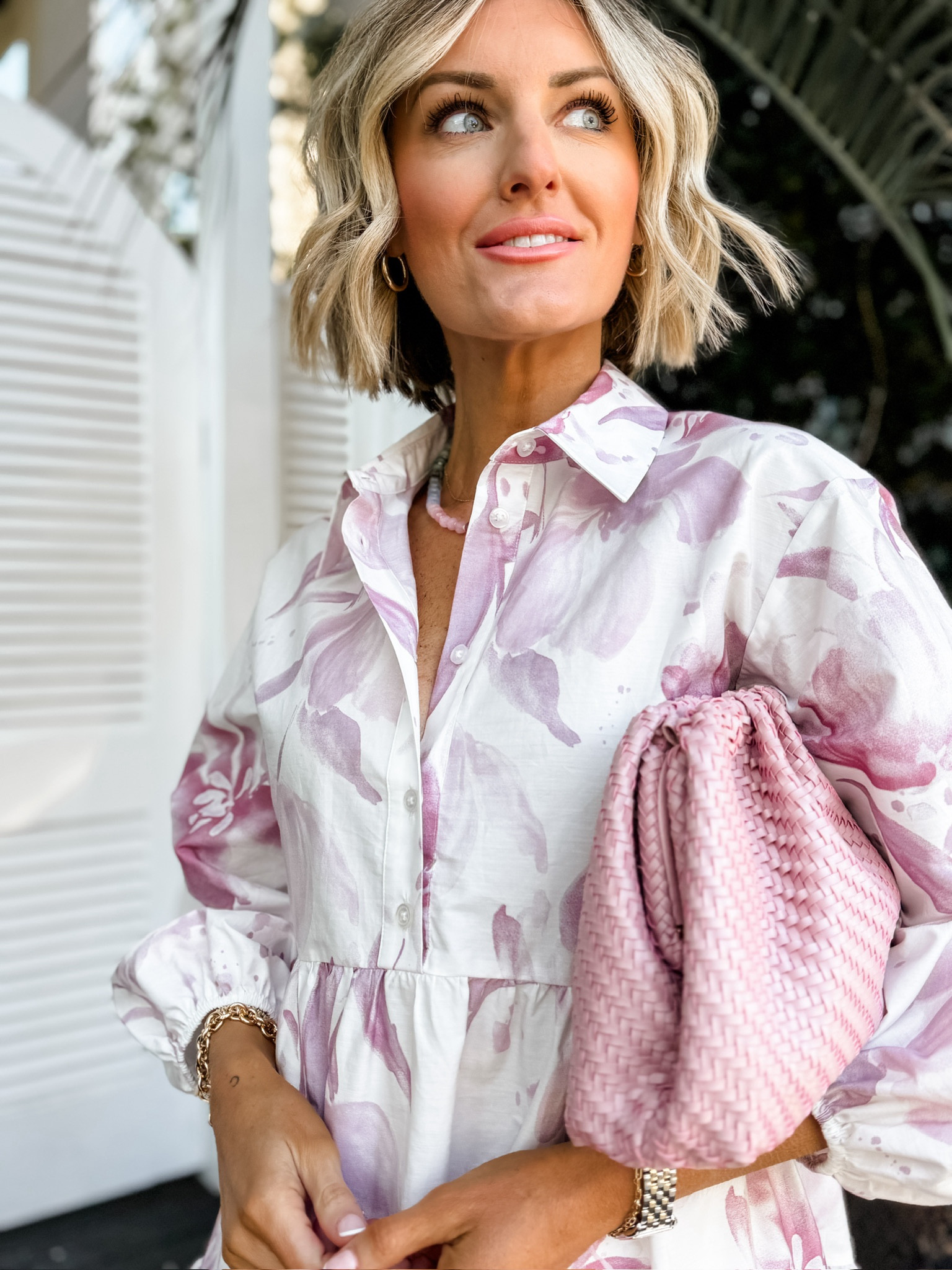 These colors up close! 😍 Loving all these shades of pink! Wearing XXS!

Loverly Grey, Anthropologie, floral dress, spring finds, purse, vacation outfit

#LTKSeasonal #LTKStyleTip
