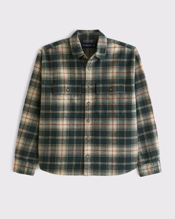 Men's 90s Oversized Flannel | Men's New Arrivals | Abercrombie.com | Abercrombie & Fitch (US)