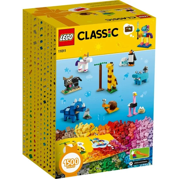 LEGO Classic Bricks and Animals 11011 Building Set (1,500 Pieces) | Walmart (US)