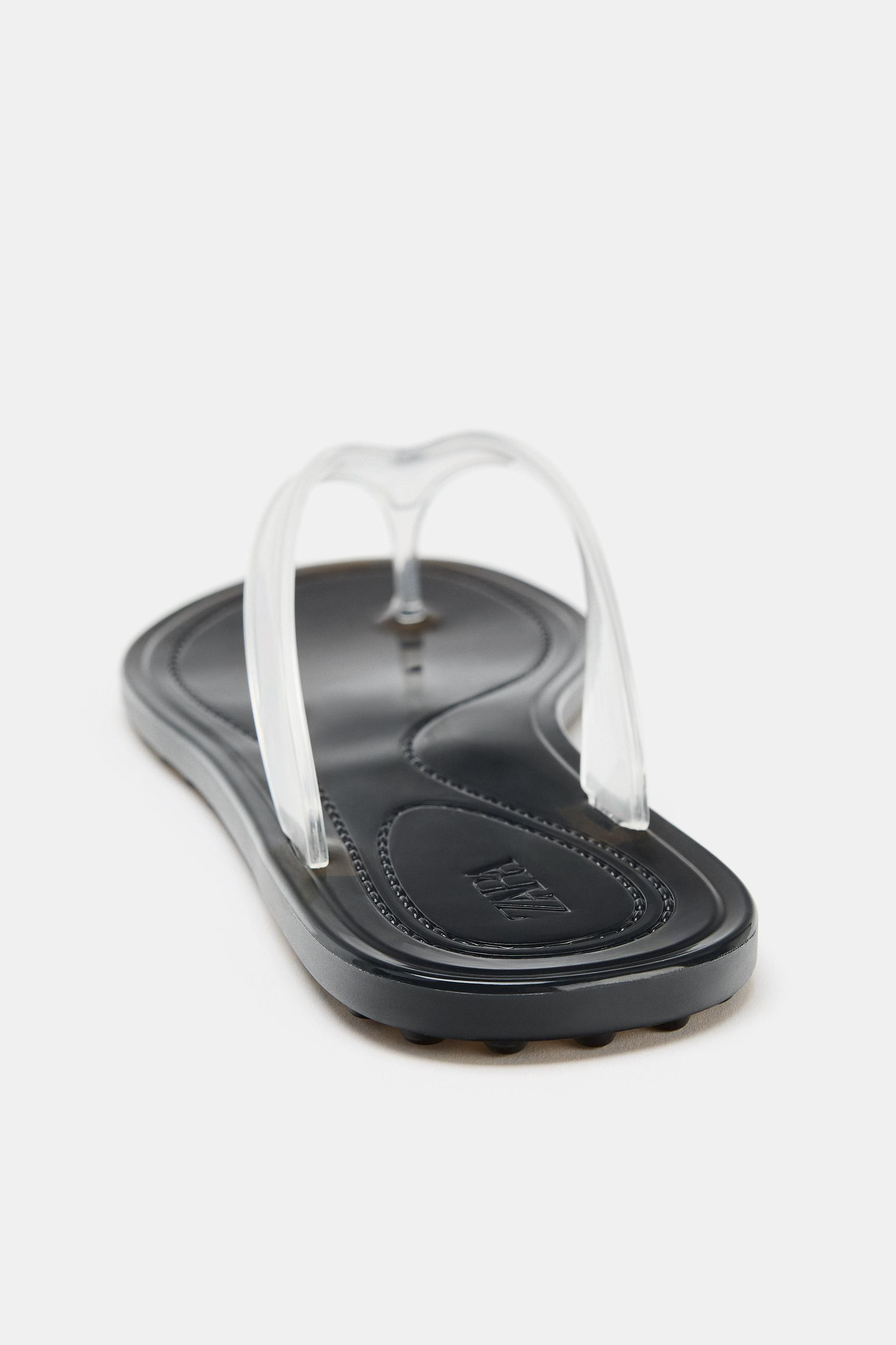 FLAT VINYL SANDALS | Zara UK