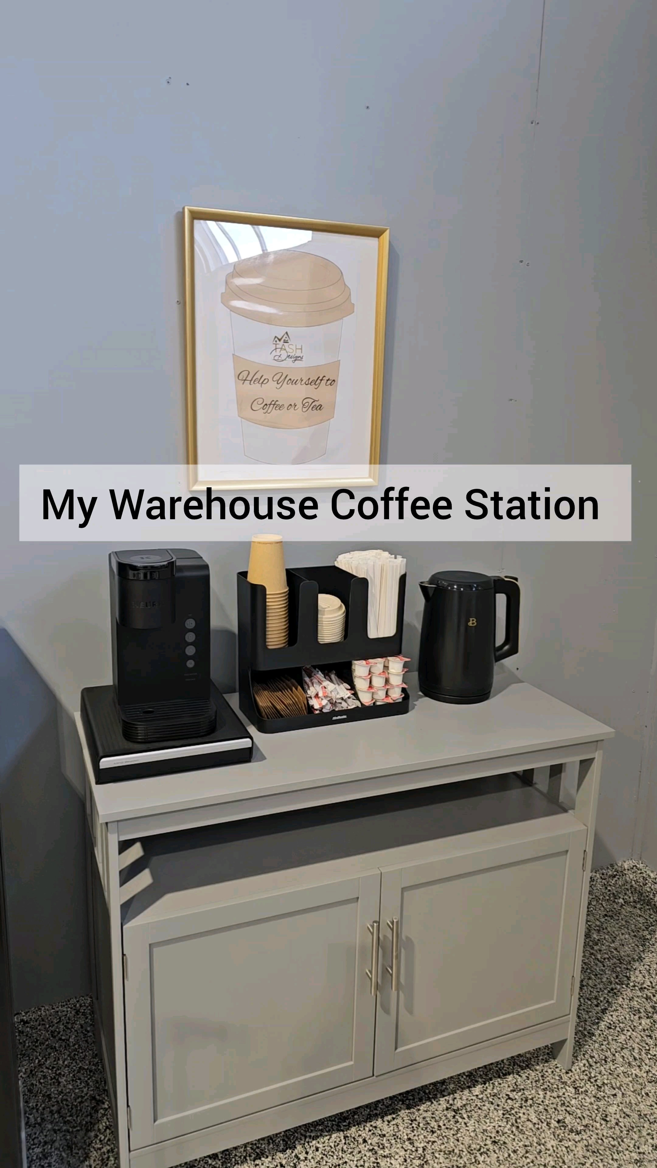 Coffee station Warehouse Coffee Station #coffeestationideas #workcoffeestaation 

#LTKSaleAlert #LTKHome #LTKFamily