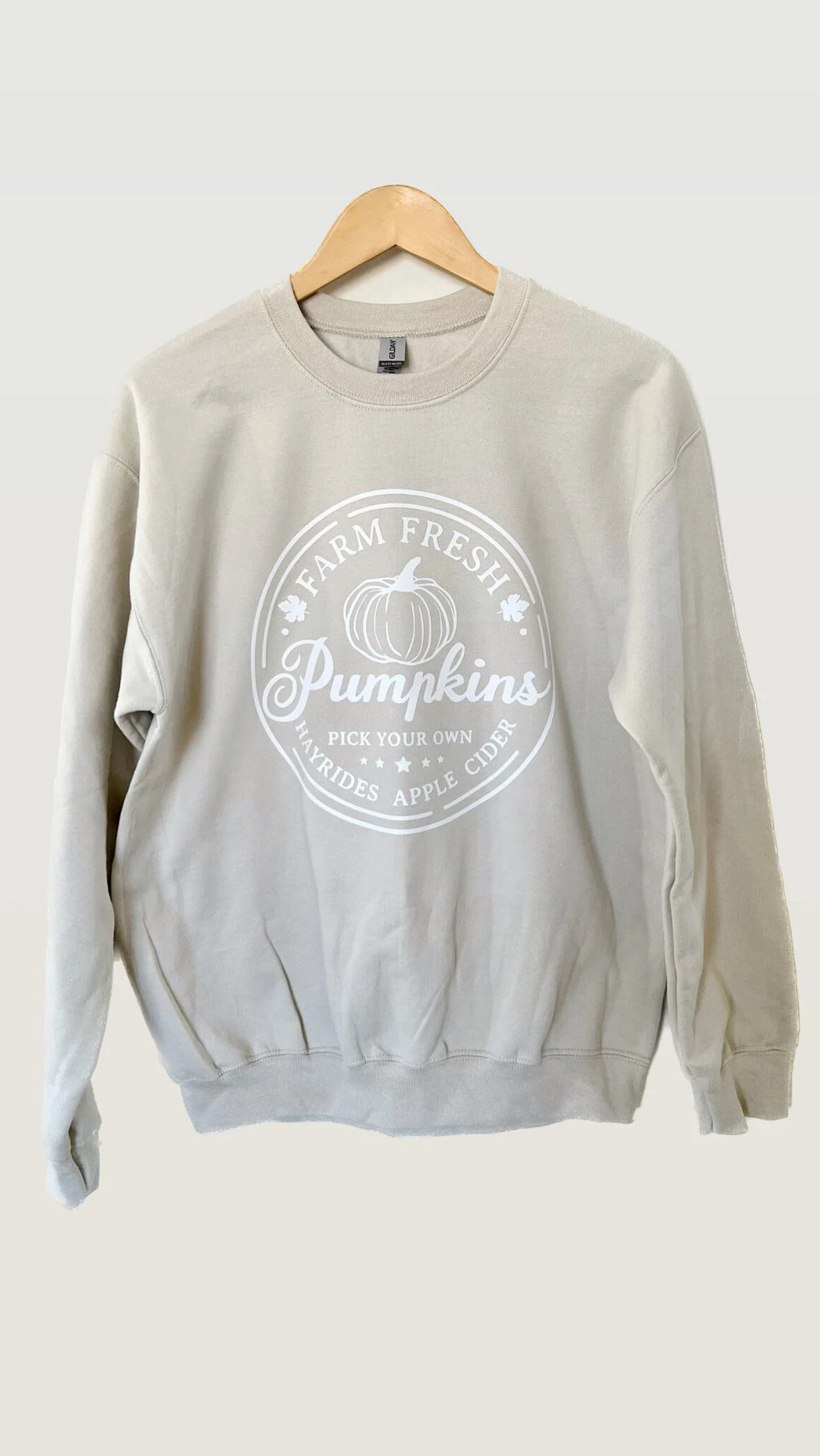 Farm Fresh Pumpkins Sweatshirts WHITE Logo Fall T-shirt - Etsy | Etsy (US)