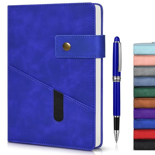 vfaejll A5 Lined Leather Journal Notebook for Men Women,5.9" X 8.4" Personalized Hardcover Journal with Pen,200 Pages 100 Gsm Thick Ruled Paper Daily Diary for School,Travel,Work,Home,Writing | Amazon (US)