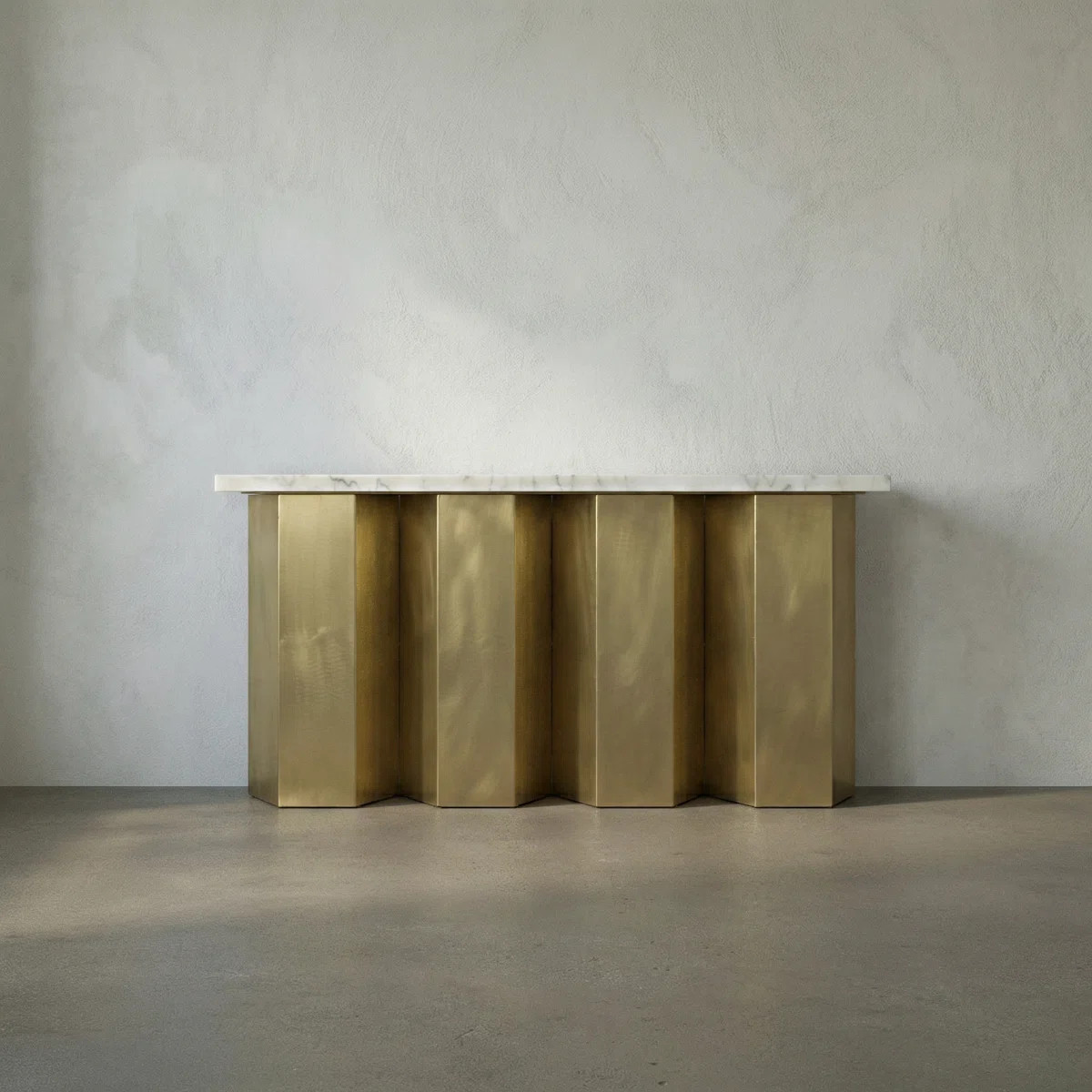 Shilo 64'' Marble Top Console Table | Wayfair North America
