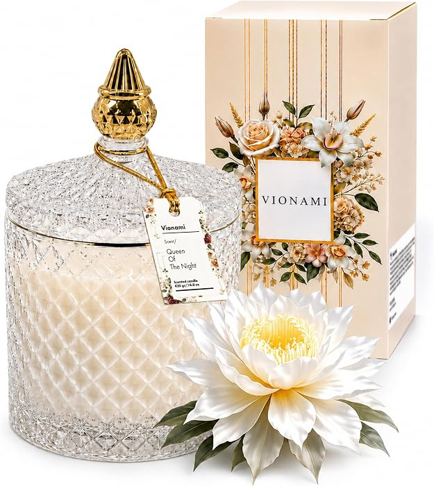 VIONAMI Queen of The Night Rare Flower Fragrance Luxury Scented Candle Gift | Amazon (US)