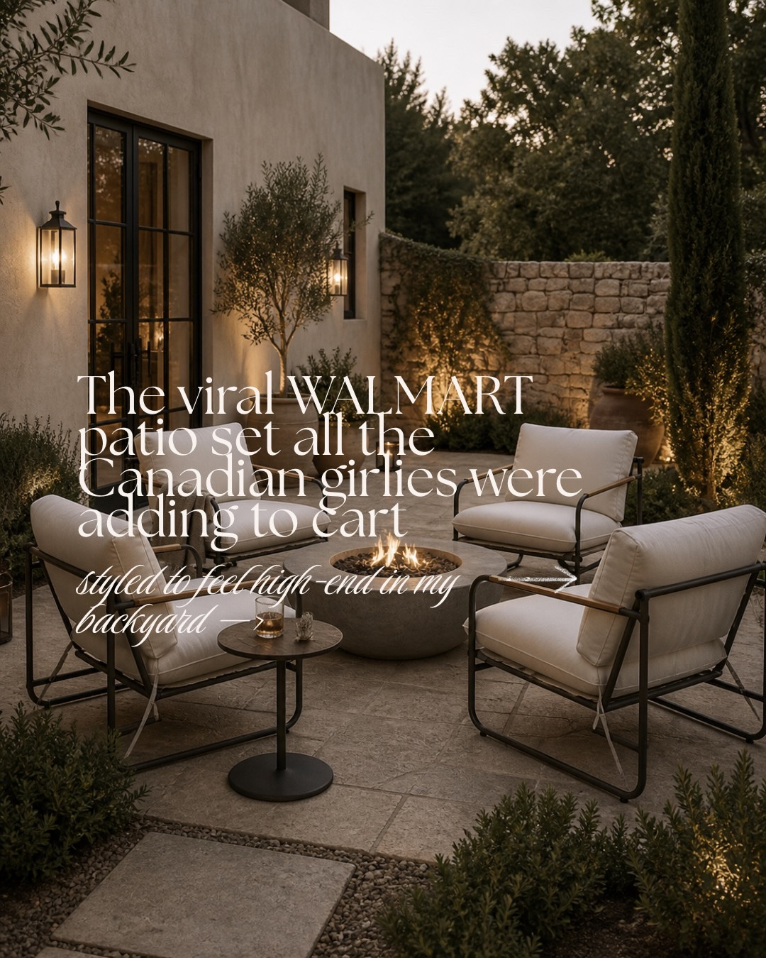 You bought the viral Walmart patio set all the Canadian girlies were living! —and it actually looks expensive 👀 🤍 

You all loved this set and truly I was a bit skeptical it would live up to the hype in real life…. But once I added a little styling touch in our backyard? OBSESSED. 

This is your sign that you do not need a massive budget to create a cozy elevated outdoor space this summer. A few layered pieces neutral tones and some good styling goes a long way ✨ 

For my Canadian girlies looking for affordable outdoor finds that still feel high-end. This one is worth the hype. 

Comment “send” and I’ll drop the links to your inbox 🤍 

#walmartcanada #walmartfinds #affordablehomestyling #backyarddecor #canadiancreator