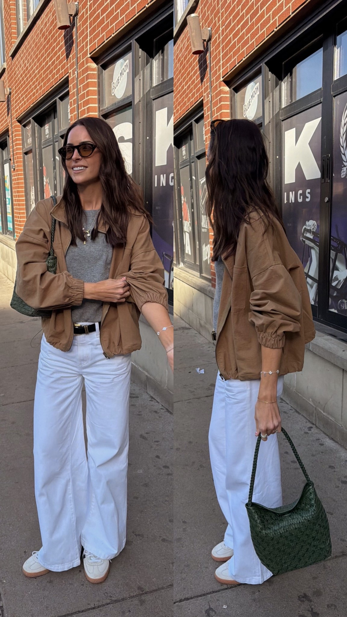 Jacket: true to size (S) oversized fit, cinched the waist 
Cashmere tee: tts (S)
Jeans: tts (26) size down if between 
Sneakers: size down half 

@12th Tribe @Pistola Denim @Quince @Madewell 

#LTKootd #LTKSaleAlert #LTKSeasonal