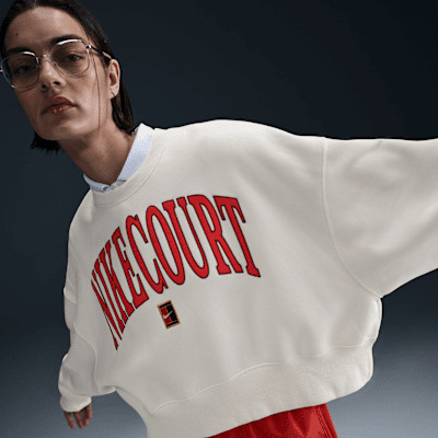 NikeCourt Phoenix FleeceWomen's Over-Oversized Crew-Neck Tennis Sweatshirt | Nike (US)