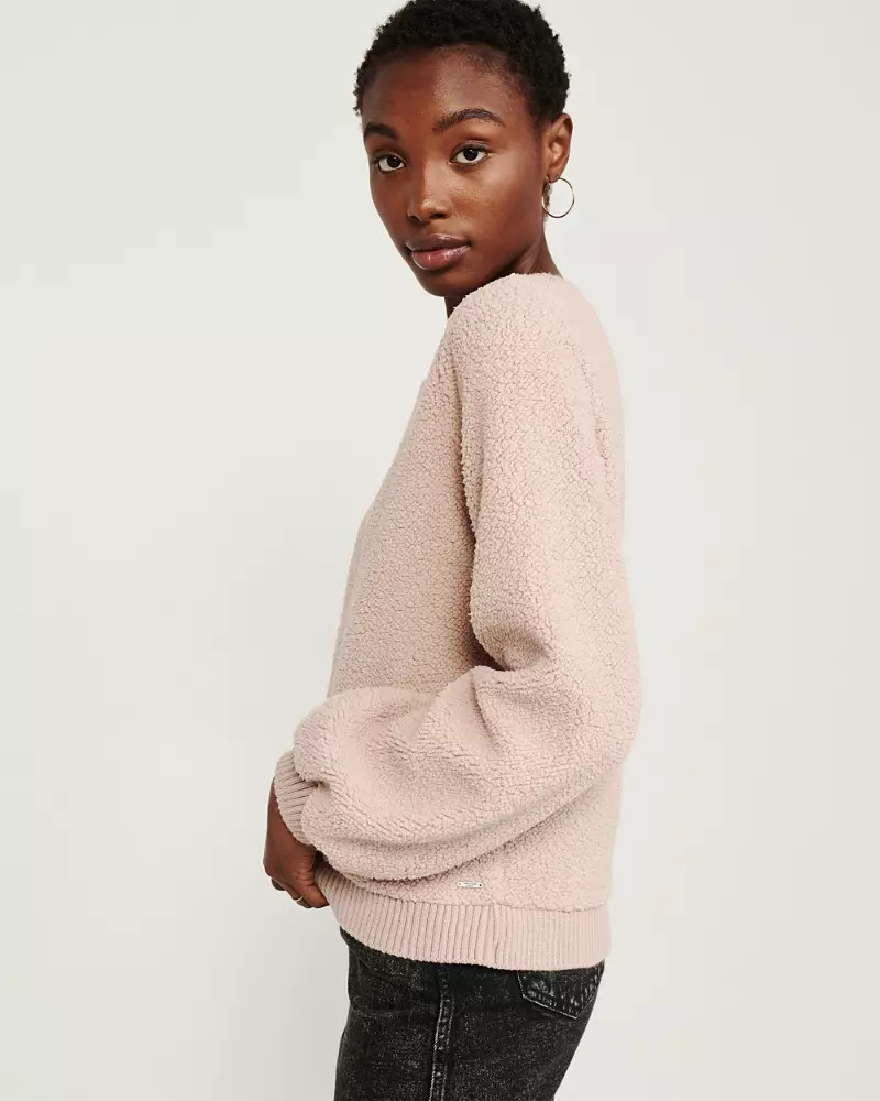 Sherpa Crewneck Sweatshirt | Abercrombie & Fitch US & UK