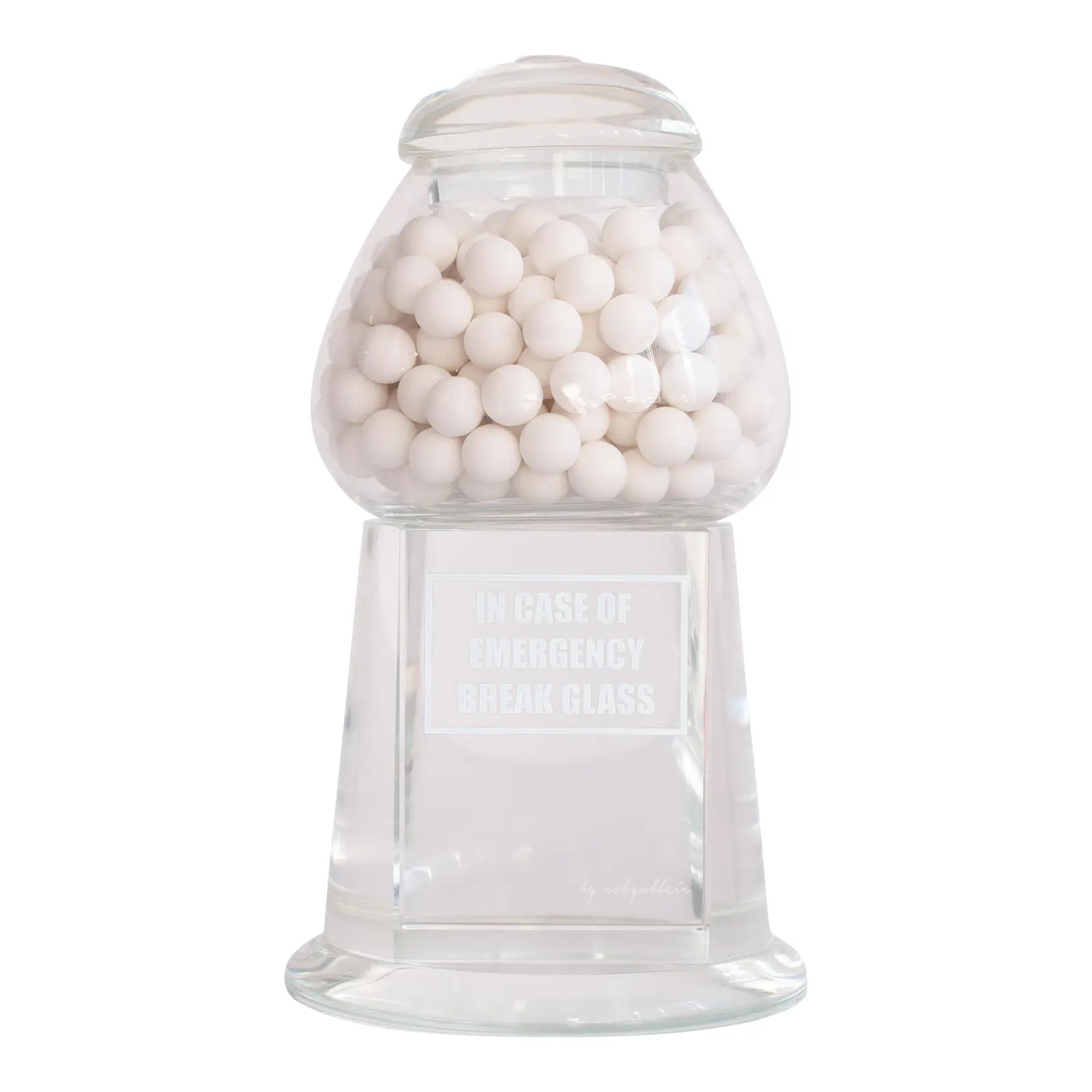 Robynblair White Vanilla Gumball Machine Sculpture | Chairish