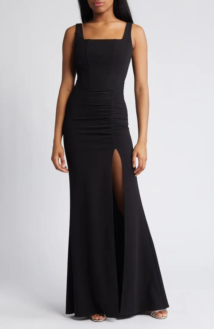 LOVE, NICKIE LEW Corset Sleeveless Ruched Gown | Nordstrom | Nordstrom