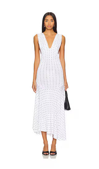 Charlotte Dress in White Polka Dot | Revolve Clothing (Global)