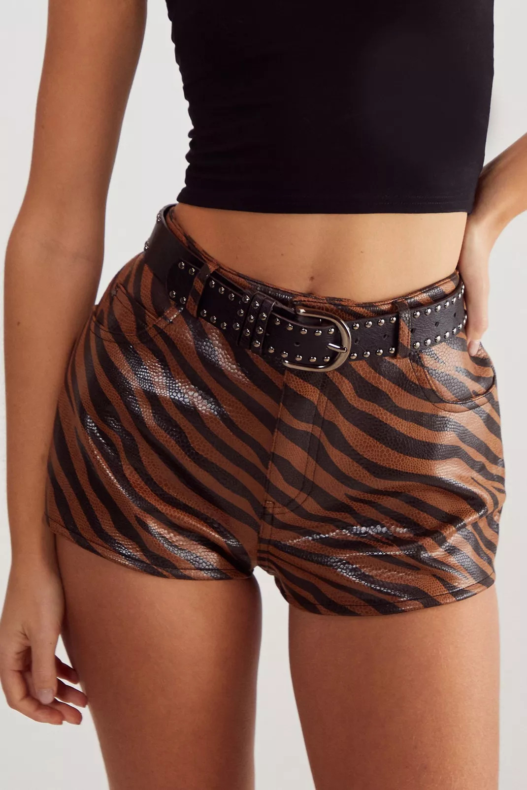 Neutral Zebra Cheeky Short | Nasty Gal US