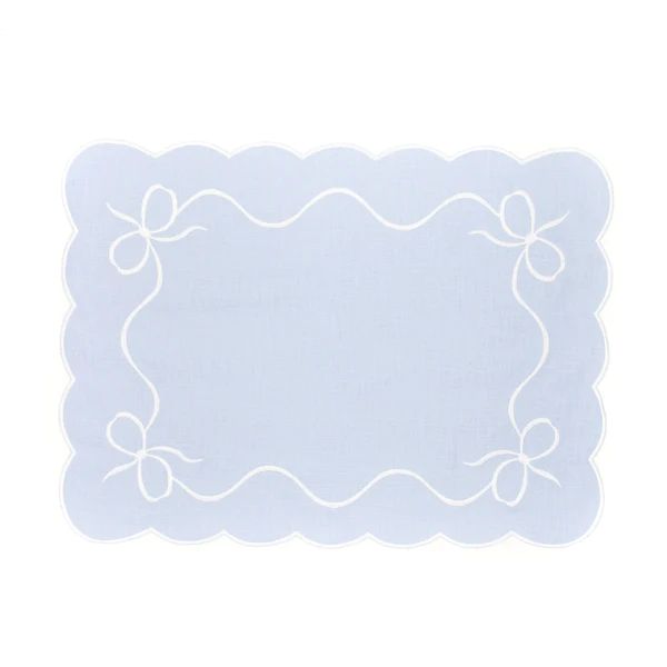 Bow 7/5 Placemat, Blue X White | The Avenue