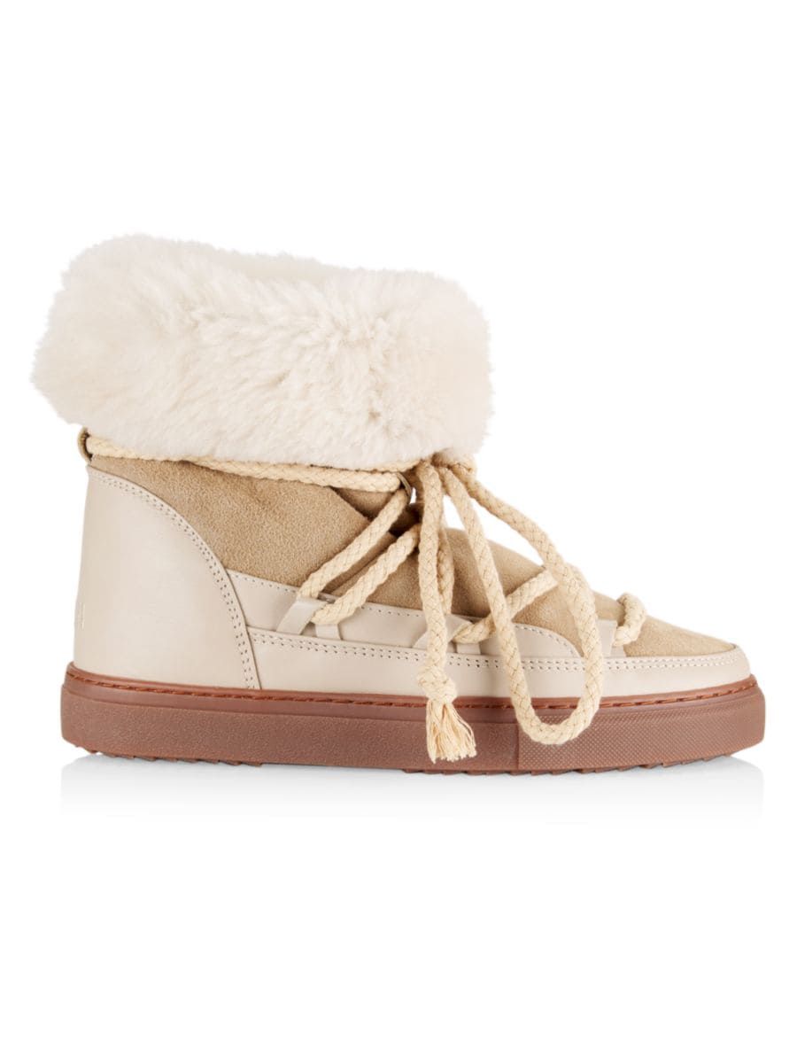 Shearling & Leather High-Top Sneakers | Saks Fifth Avenue