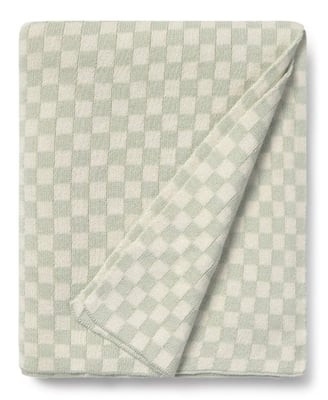 Lorena Canals Swan Lake Washable Knitted Vichy Blanket Contemporary / Modern Throws | Rugs Direct | Rugs Direct