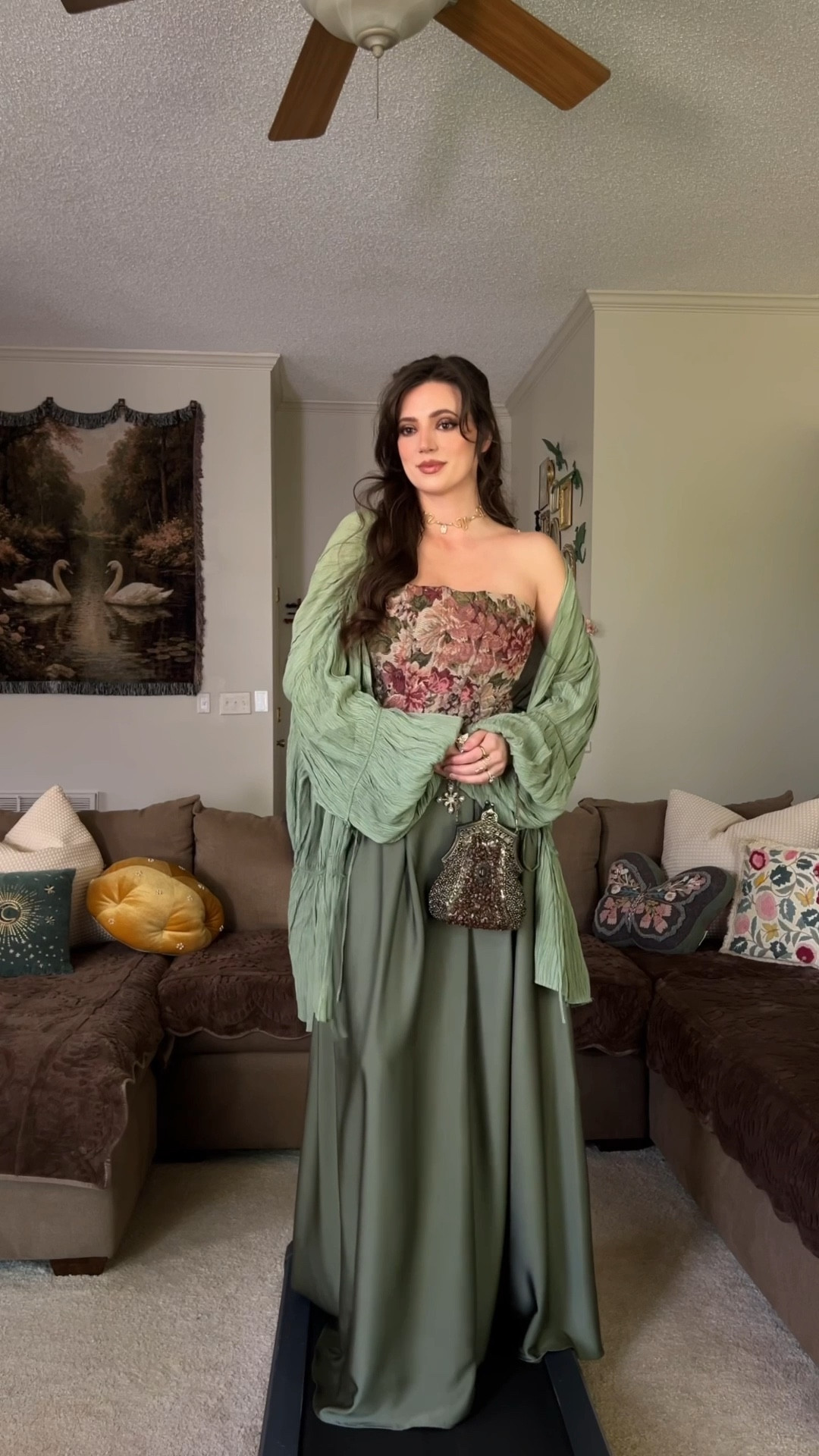 Whimsical wedding guest outfit - ACOTAR soring court inspired. 💐 would you wear this with the shawl or the duster??

#LTKgrwm #LTKWedding #LTKSeasonal