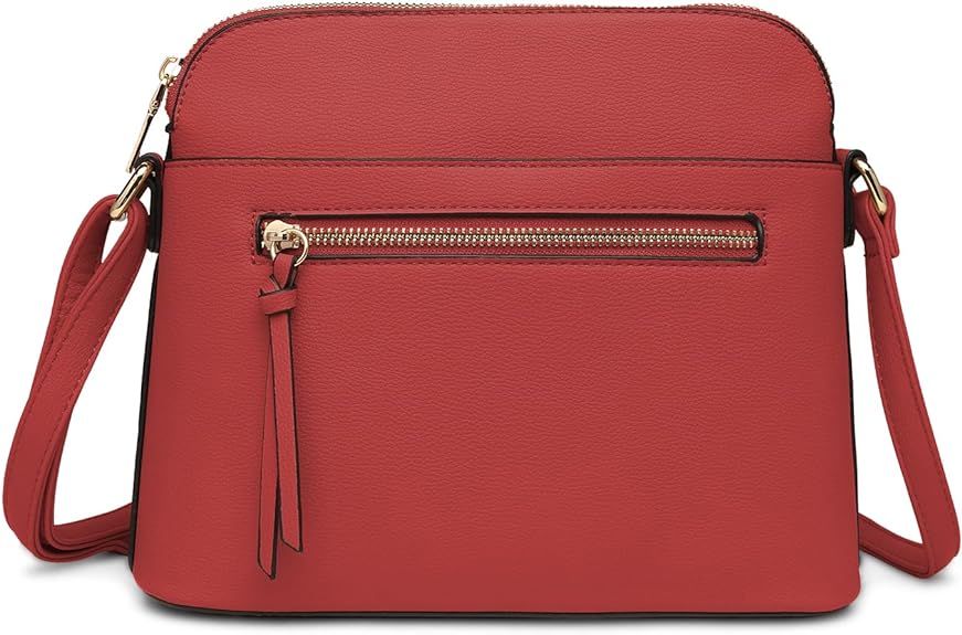 LA TERRE Small Crossbody Bag, Dome Shoulder Bag with Zipper Pocket Adjustable Strap | Amazon (US)