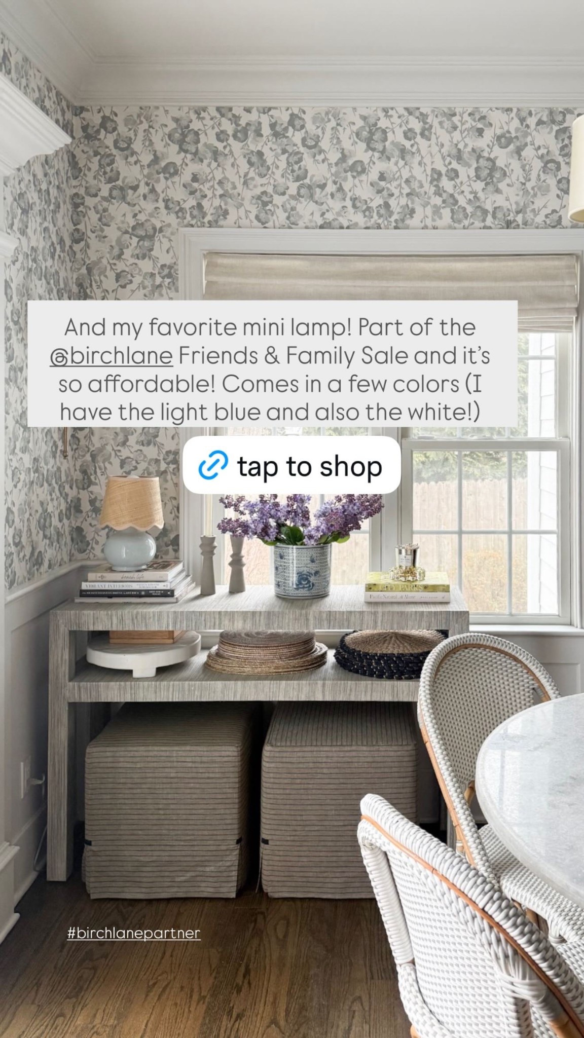 And my favorite mini lamp! Part of the @birchlane Friends & Family Sale and it’s so affordable! Comes in a few colors (I have the light blue and also the white!) #birchlanepartner