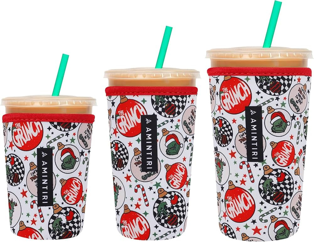3 Pack Reusable Sleeve for Iced Coffee Cup, Coffee Neoprene Sleeve for Iced&Hot Drinks, Coffee Sl... | Amazon (US)