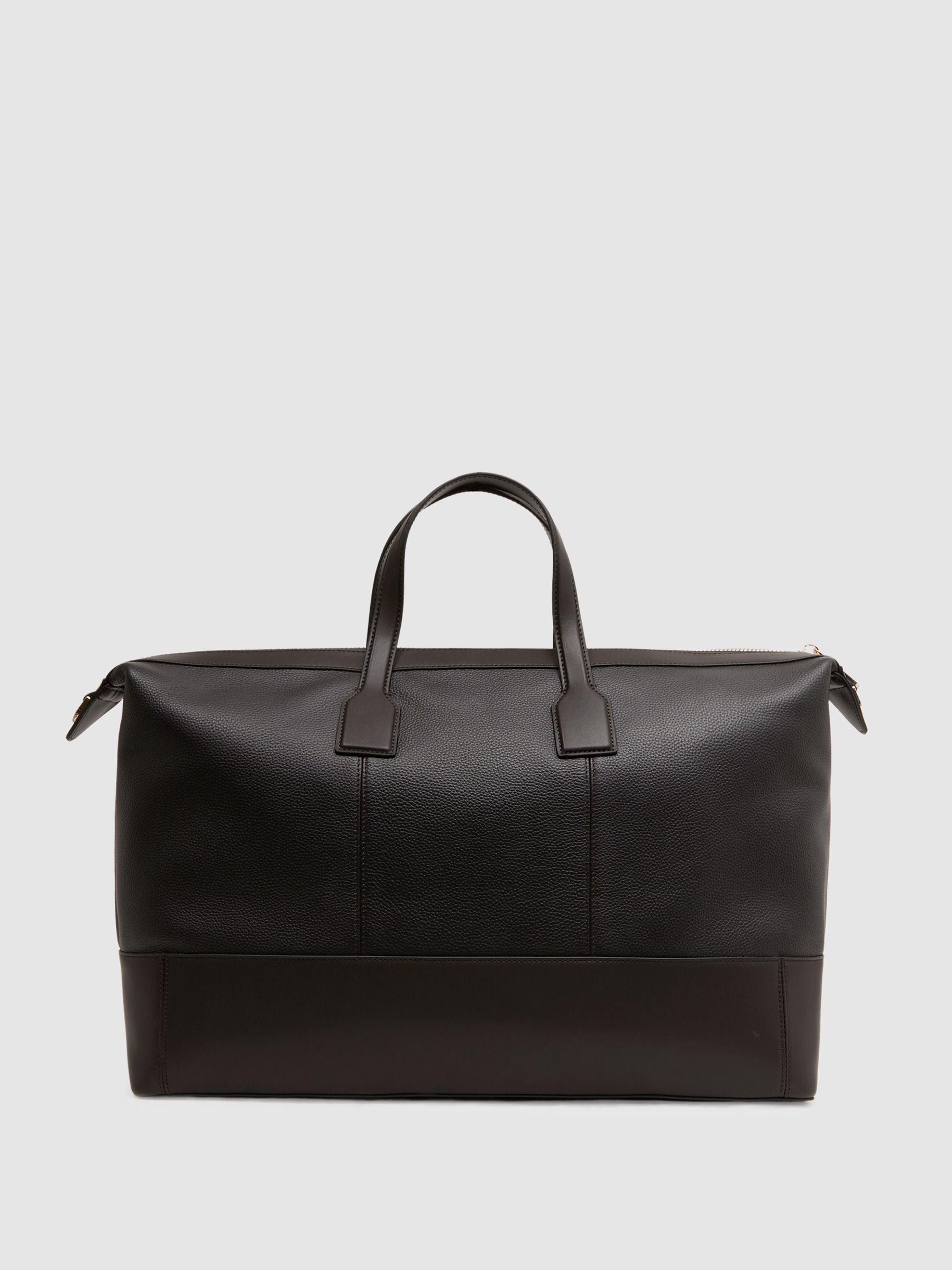 Reiss Leather Holdall in Chocolate - REISS | Reiss UK
