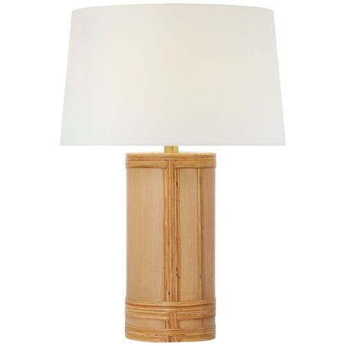 Visual Comfort - Lignum Medium Rattan Table Lamp - Beige | Desk Lamp, Bedside Lamp | One Kings Lane
