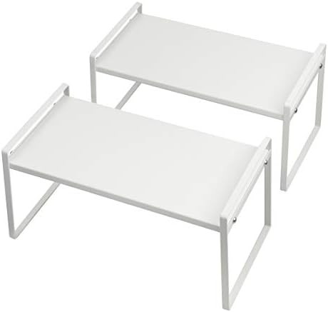Beeloving 2Pack Stackable Cabinet Shelf Organizer Storage Rack for Countertop Desk Kitchen Bathro... | Amazon (US)