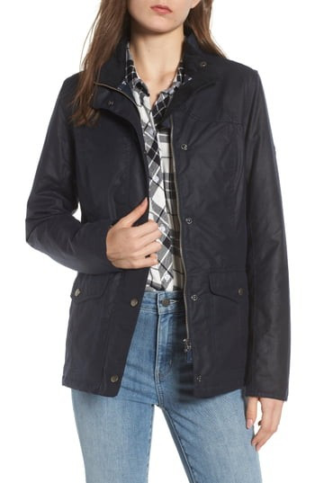 Women's Barbour Sandsend Waxed Cotton Utility Jacket | Nordstrom