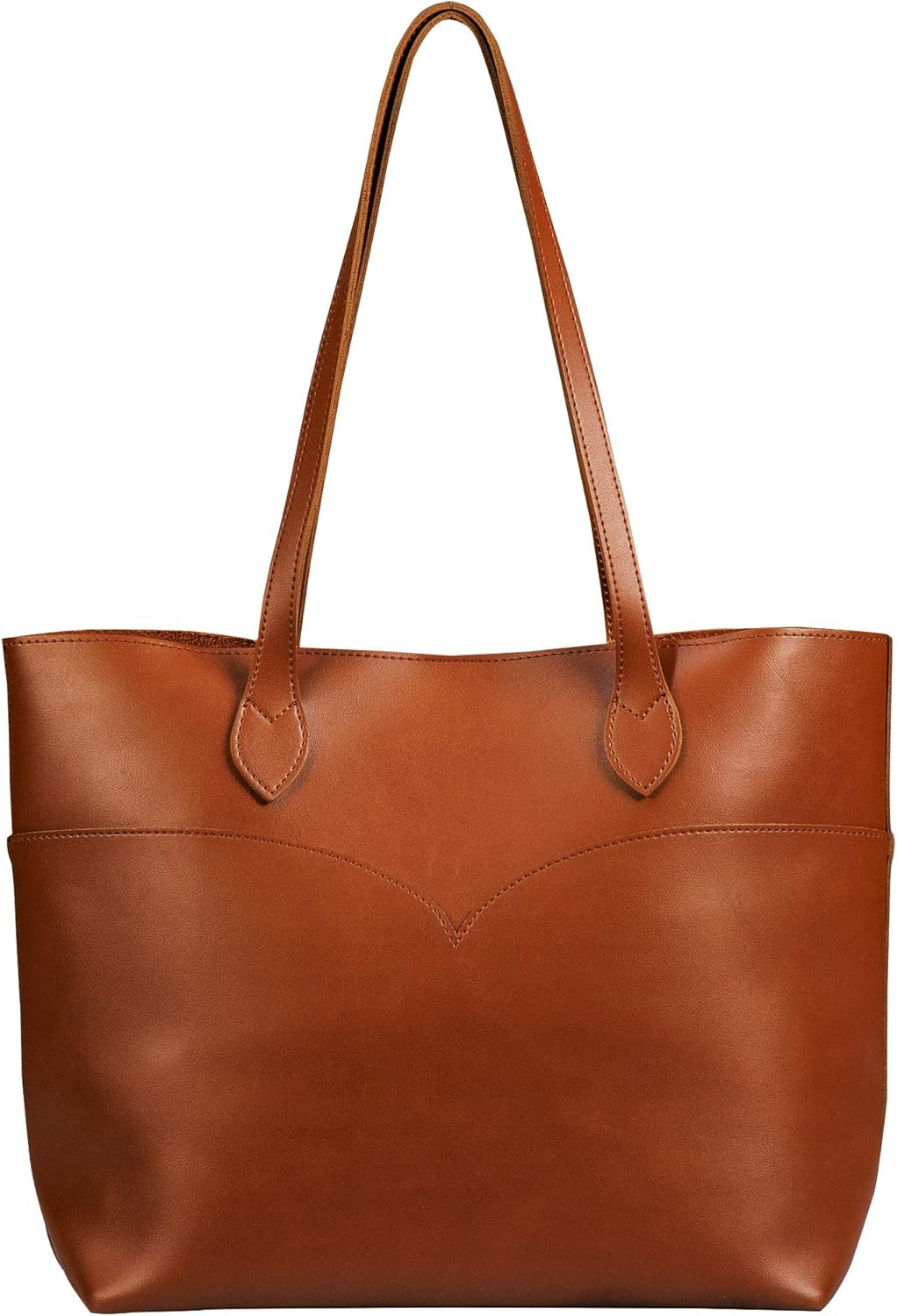 SUNLIGHT LEAVES Tote Bag For Women Vegan Leather Simple Vintage Shoulder Retro Handbag Classic A4... | Amazon (US)