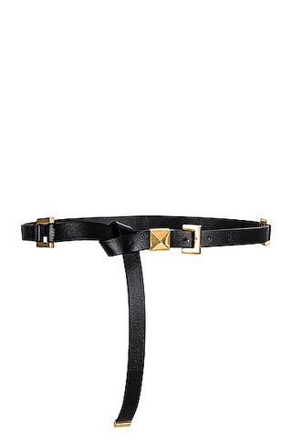 Valentino Garavani Roman Stud Buckle Belt in Nero | FWRD | FWRD 