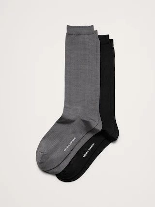 Silk-Blend Trouser Sock 2-Pack | Banana Republic (CA)
