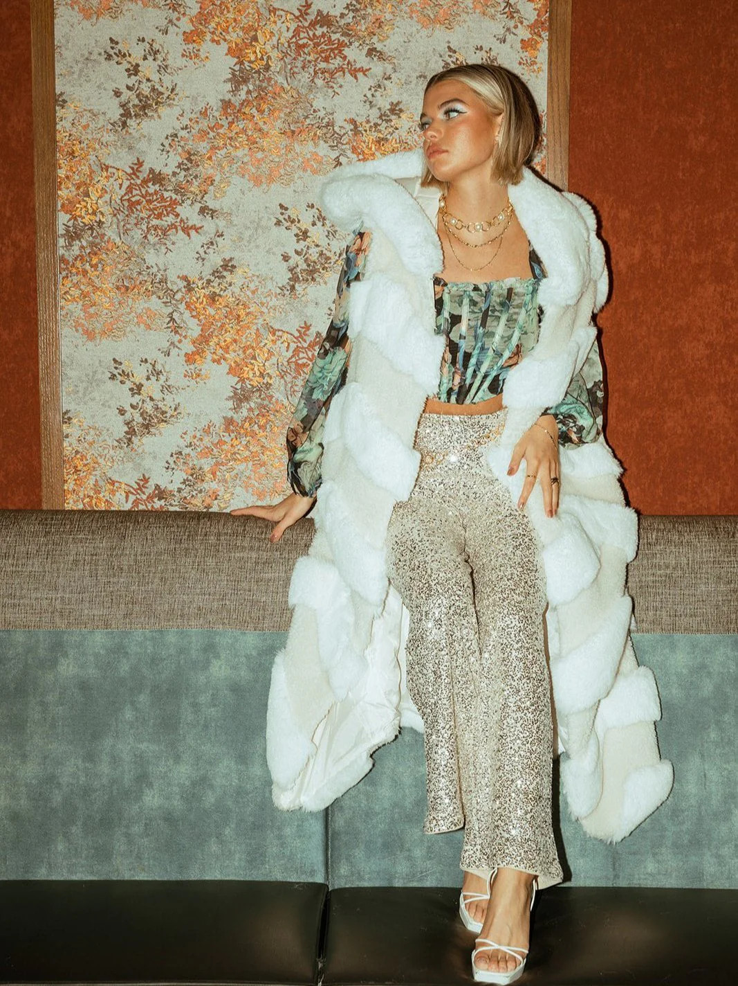 Maxine Furry Vest - Molly Green | Molly Green