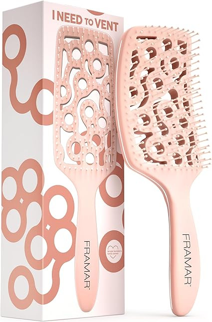 FRAMAR Professional Wet Hair Brush - Vented Hair Brush For Women, Curved Hair Detangler Brush, Bl... | Amazon (CA)