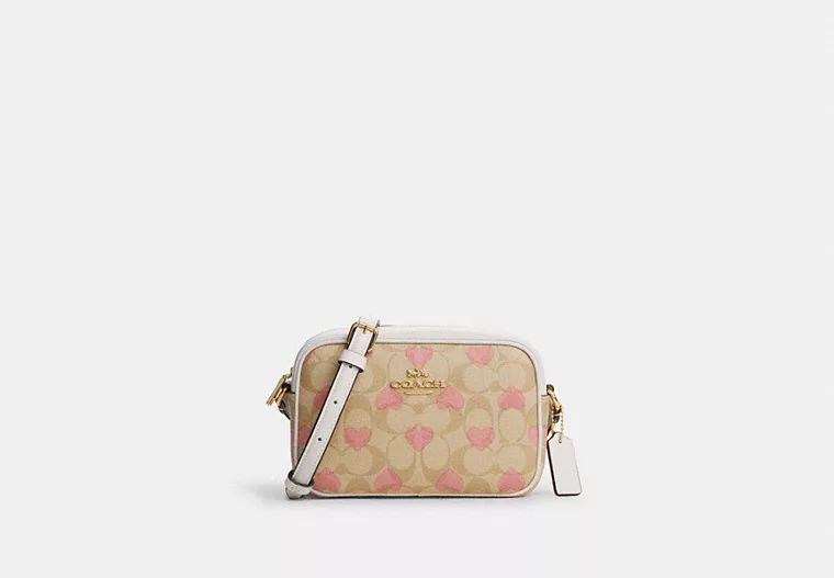 Mini Jamie Camera Bag In Signature Canvas With Heart Print | Coach Outlet