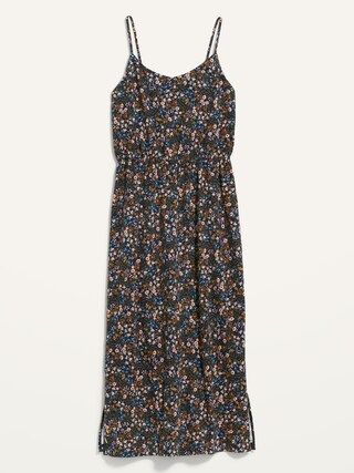 Waist-Defined Floral Midi Cami Dress for Women | Old Navy (US)