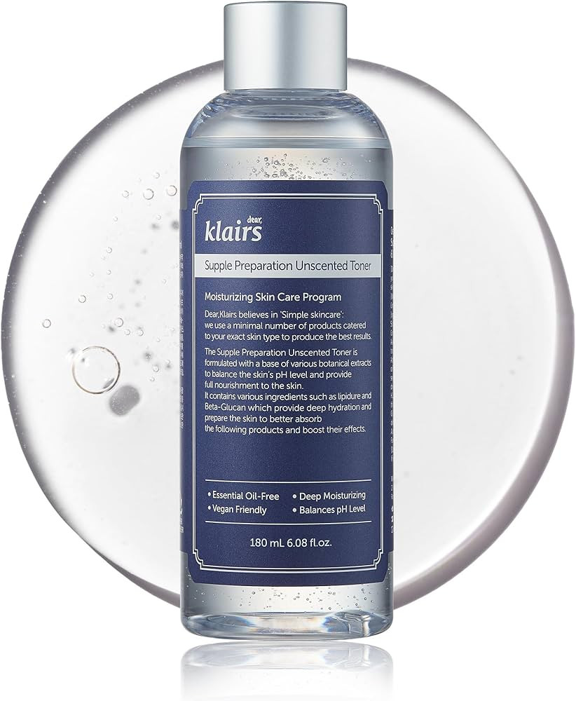 [KLAIRS] Supple Preparation Unscented Toner 6.08 fl oz, Lightweight, Essential Oil-Free, Alcohol ... | Amazon (US)