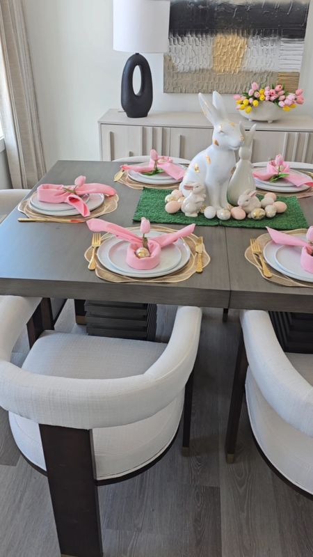 EASTER TABLESCAPE , dining table chairs 

#LTKstyletip #LTKhome #LTKSeasonal