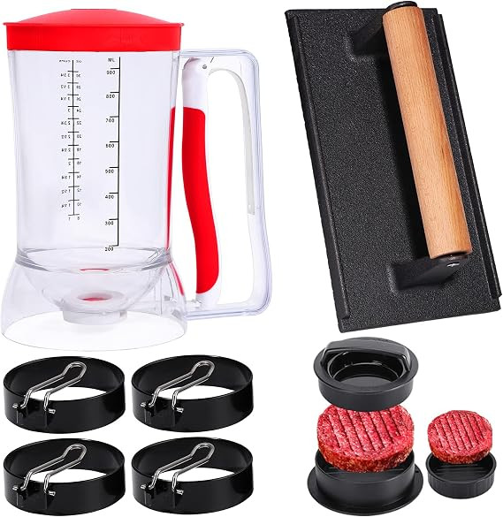 Breakfast Kit for Blackstone Grill, 7 Piece Griddle Accessories Set - Including Pancake Batter Di... | Amazon (US)