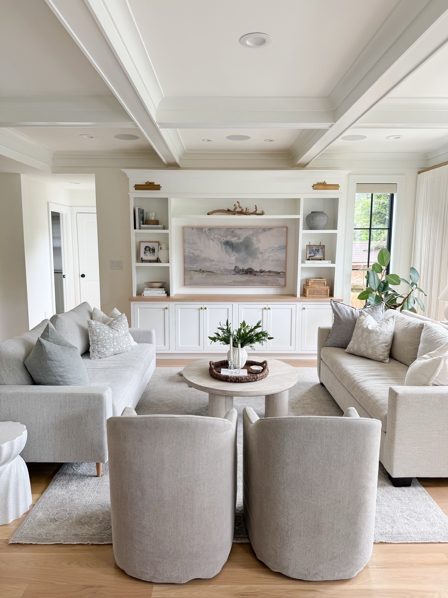 Sharing a few of my forever favorite refined coastal home finds—pieces that have truly stood the test of time in our home. I recently refreshed our great room layout, and I love how open and welcoming it feels with the round wood coffee table and slipcovered chairs, both from Wayfair. 

#LTKStyleTip #LTKHome #LTKFindsUnder100